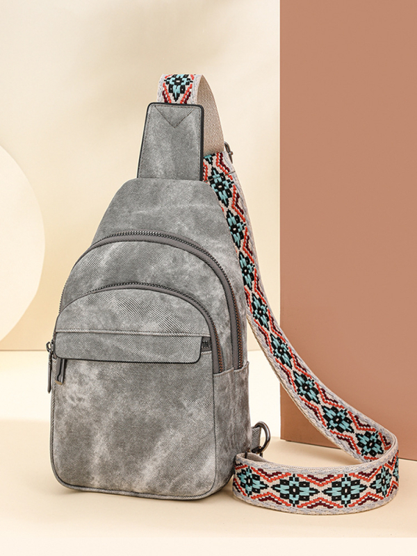 Ženska torbica preko ramena od PU kože, velika kapacitet, mekana vanjština, proljeće 2024, podstava od poliestera, zatvaranje zipom, unutarnji džepovi: zip džep, džep za telefon, džep za ID