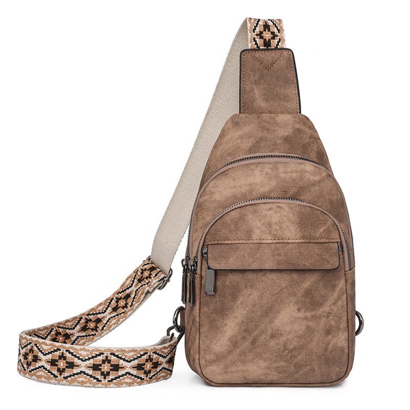 Ženska torbica preko ramena od PU kože, velika kapacitet, mekana vanjština, proljeće 2024, podstava od poliestera, zatvaranje zipom, unutarnji džepovi: zip džep, džep za telefon, džep za ID