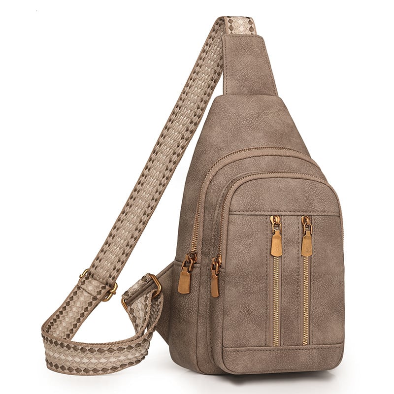 Kuo sen PU mellény táska, tavasz 2025, puha anyagú, cipzáras nyitás, belső zsebek (telefon, ID)