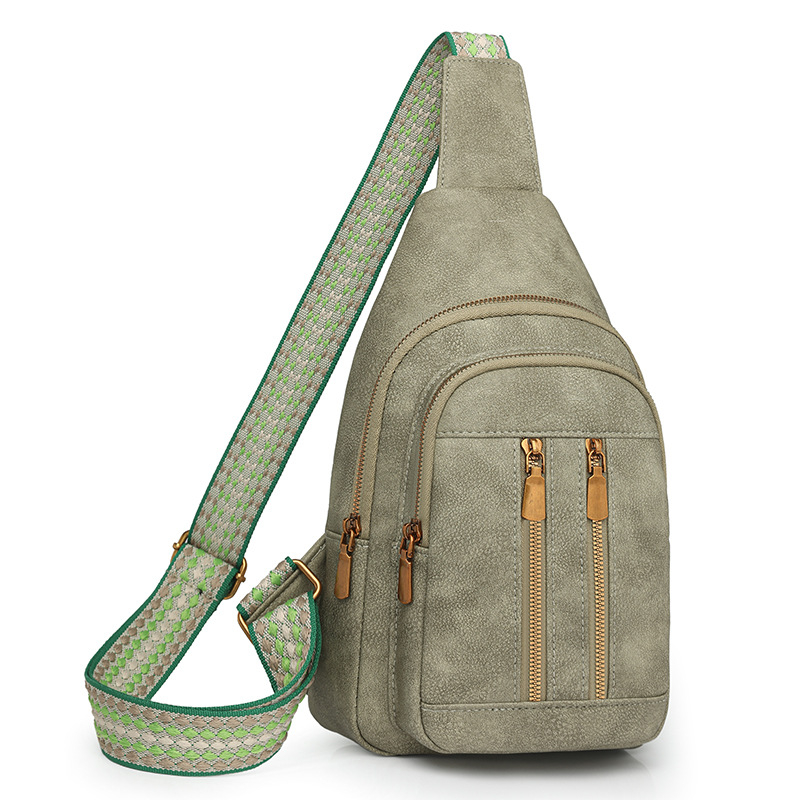 Kuo sen PU mellény táska, tavasz 2025, puha anyagú, cipzáras nyitás, belső zsebek (telefon, ID)