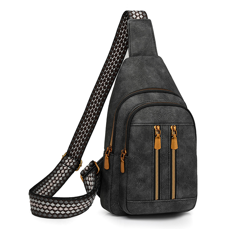 Kuo sen PU mellény táska, tavasz 2025, puha anyagú, cipzáras nyitás, belső zsebek (telefon, ID)