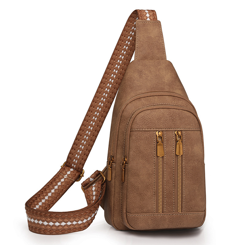 Kuo sen PU mellény táska, tavasz 2025, puha anyagú, cipzáras nyitás, belső zsebek (telefon, ID)