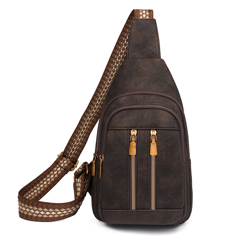 Kuo sen PU mellény táska, tavasz 2025, puha anyagú, cipzáras nyitás, belső zsebek (telefon, ID)