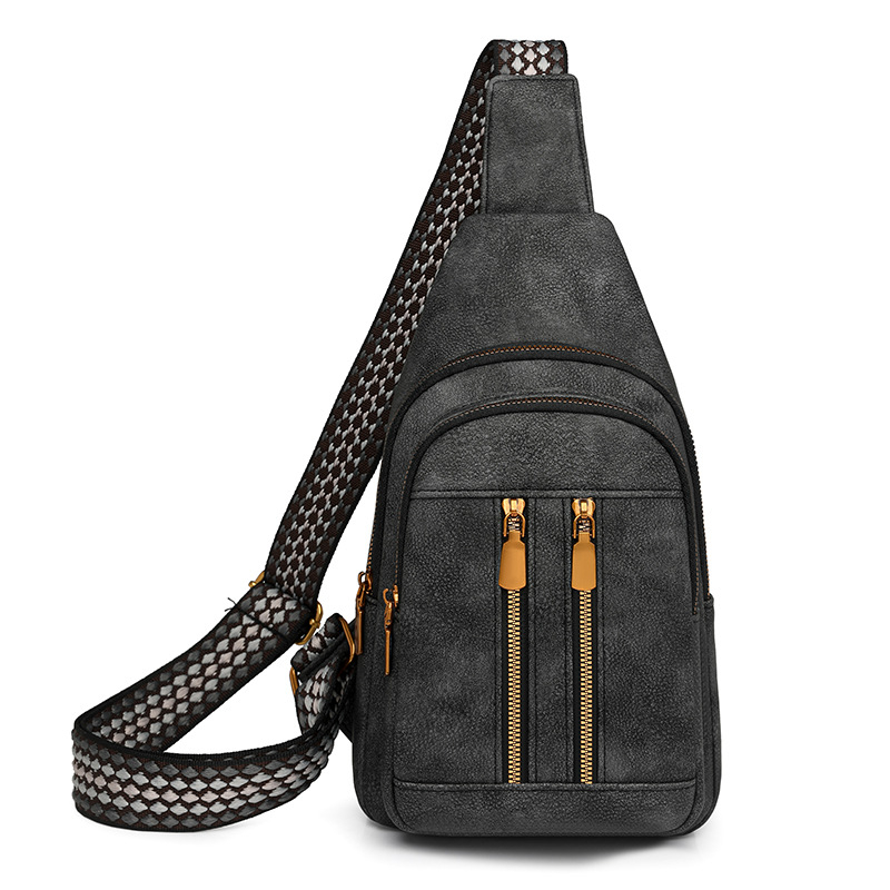 Kuo sen PU mellény táska, tavasz 2025, puha anyagú, cipzáras nyitás, belső zsebek (telefon, ID)