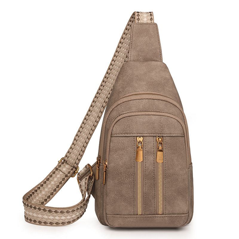 Kuo sen PU mellény táska, tavasz 2025, puha anyagú, cipzáras nyitás, belső zsebek (telefon, ID)