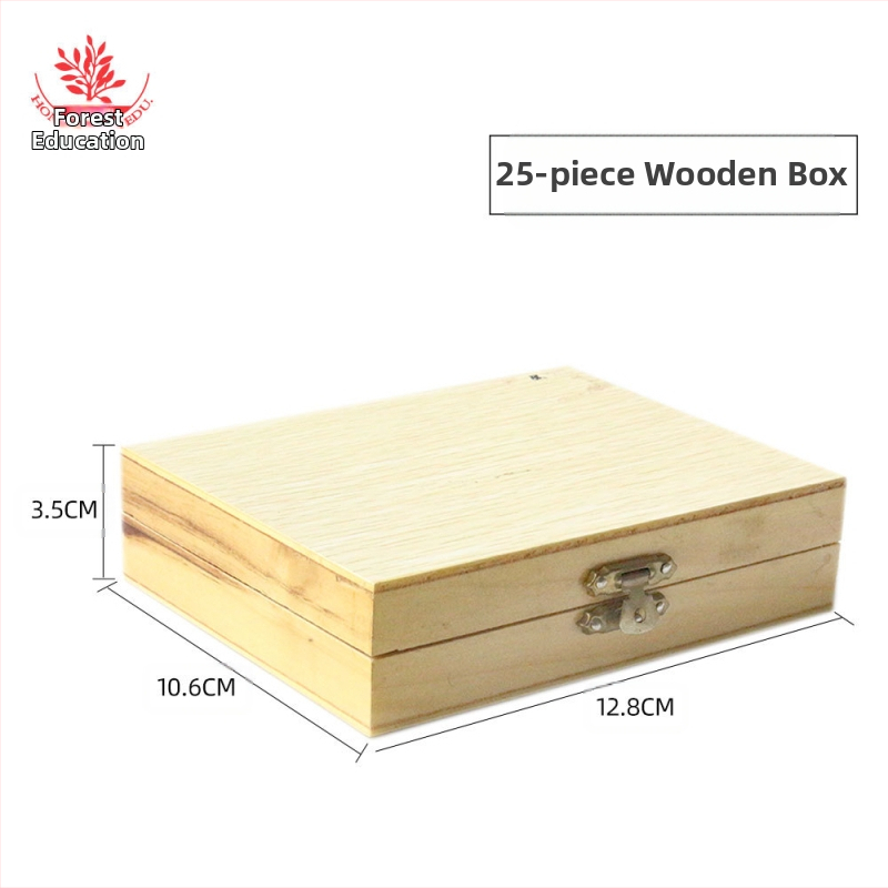 Mangrove дървена кутия за микроскопски слайдове, 20 броя, за училище и лаборатория