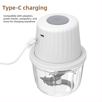 Belaidė elektrinė česnako traiškyklė, nešiojama, įkraujama, 30W, 3.7V, ABS