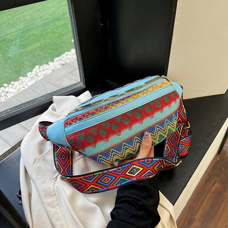 PU pojasna torbica s poklopcem, pamukasta podstava, zatvaranje zatvaračem, Youxuan marka