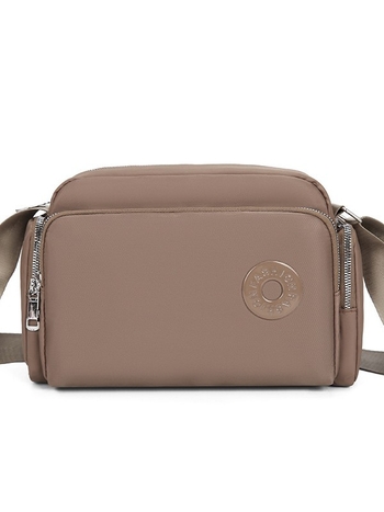 Dámska nylonová taška cez rameno s viacerými priečinkami, veľká kapacita, zips, polyesterová podšívka