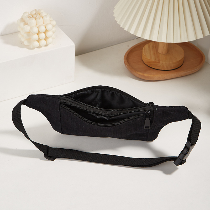 Kanvas torba za prsa – ulični stil, zatvaranje na zip, unutarnji džepovi za mobitel i osobnu iskaznicu, ANNMUU