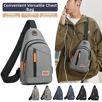 Lingzhi Kangaroo мъжки Chest Bag в корейски стил, водоустойчива Oxford материя, ултра лек през рамо за активен открит отдих