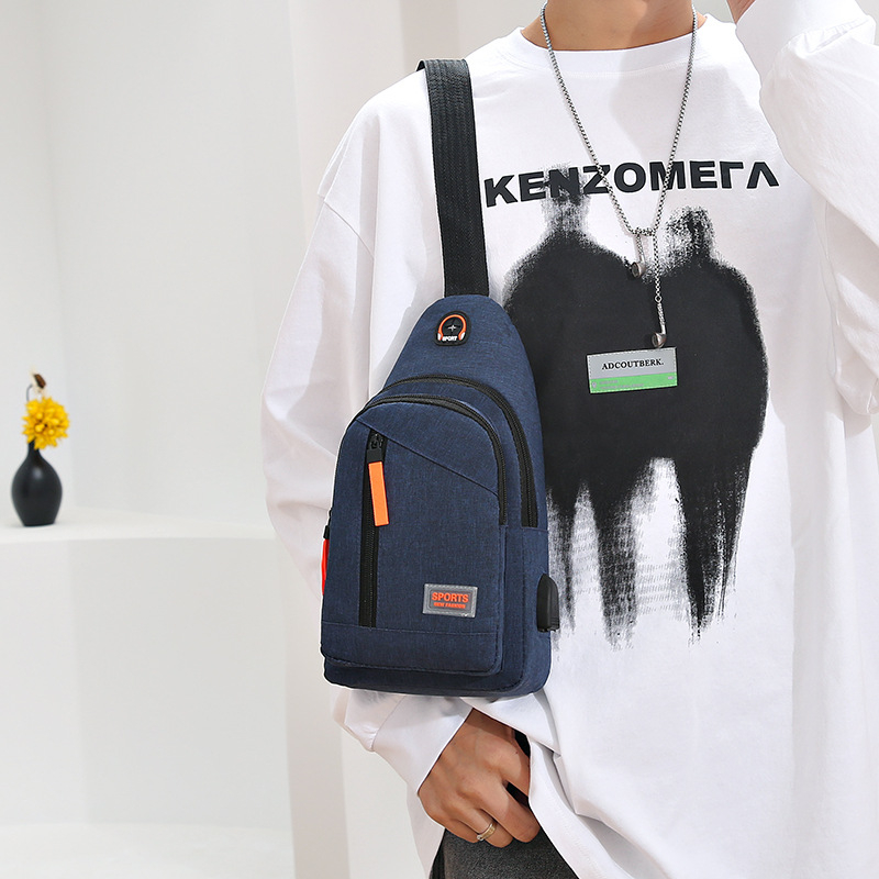 Lingzhi Kangaroo muška torbica za prsa u korejskom stilu, vodootporna Oxford tkanina, ultralak crossbody za vanjske aktivnosti