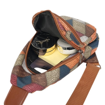 Geantă crossbody din PU, Ice Charm, stil unisex, închidere cu fermoar, primăvara 2025