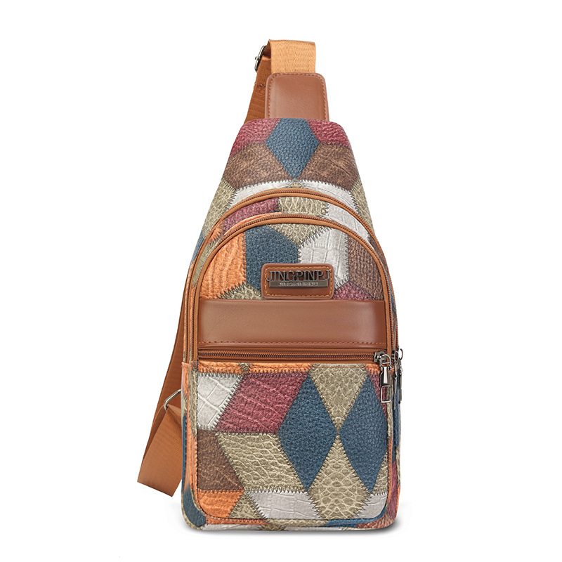 Geantă crossbody din PU, Ice Charm, stil unisex, închidere cu fermoar, primăvara 2025