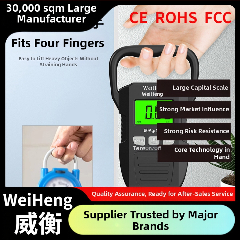 Weiheng WH-A33 skaitmeninis bagažo matavimo įrenginys, nešiojamas, maitinamas baterijomis, 60 kg talpa