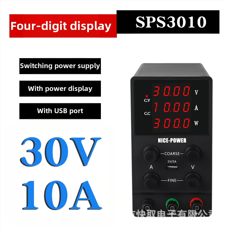 Állítható DC-szabályozott tápegység SPS3010 laptop javításához, 30V 10A, kapcsoló típusú, NICE-POWER
