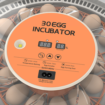 WONEGG Incubator pentru ouă de pui, complet automat, pentru uz casnic, control inteligent al temperaturii și umidității cu afișaj dual