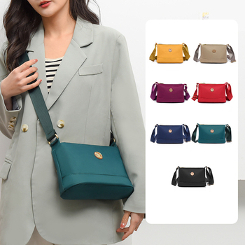 Női crossbody válltáska, kis négyzet alakú Oxford anyagból, városi stílus, cipzárral, telefontartó, ID- és kameratartó zsebbel