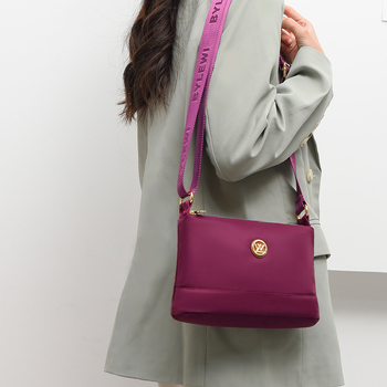 Női crossbody válltáska, kis négyzet alakú Oxford anyagból, városi stílus, cipzárral, telefontartó, ID- és kameratartó zsebbel