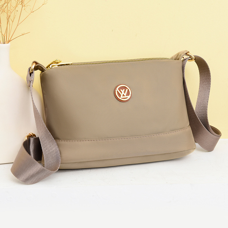 Női crossbody válltáska, kis négyzet alakú Oxford anyagból, városi stílus, cipzárral, telefontartó, ID- és kameratartó zsebbel