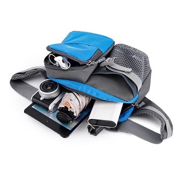 Férfi deréktáska túrázáshoz és utazáshoz — nylon, ultrakönnyű, kopásálló, csökkenti a terhet, szabadidős stílus — Longway