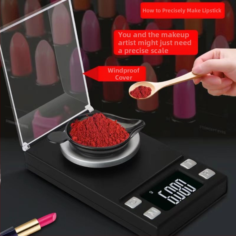 Мини електронна ювелирна везна, висока прецизност до 0.001 г, модел 118; обхвати на измерване 20 г/0.001 г, 50 г/0.001 г, 100 г/0.001 г; електронно измерване; захранване с две AAA батерии.