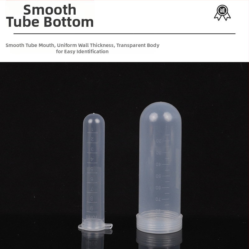 Центрифужна тръба с градуирана скала, прозрачна пластмаса, с винтов капак, за еднократна употреба