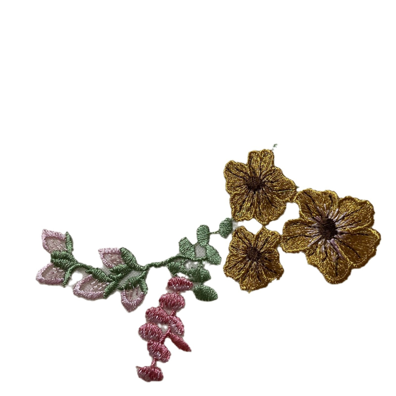 Nailono pluošto tinklinis audinys su siuvinėjimu suknelėms ir sijoms