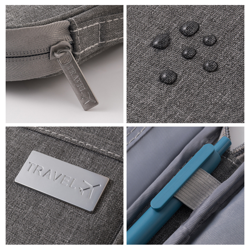 Nešiojama kelioninė pasų ir kortelių dėžutė - Oxford audinys, vieno tono dizainas, modelis 9, poliesterio pamušalas, Bao ying prekė