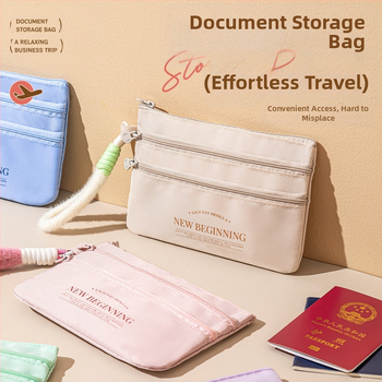 Θήκη για διαβατήριο και έγγραφα – ύφασμα Oxford, στυλ τσάντας χειρός, μοντέλο: πακέτο πιστοποιητικών, αποθήκευση για ταξίδια