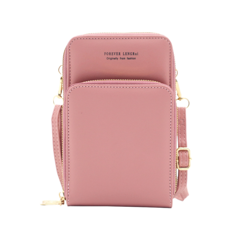 Презрамкова чанта, PU кожа, уличен стил, вертикална квадратна форма, ципно затваряне, вътрешен цип джоб и джоб за телефон, канвасова подплата