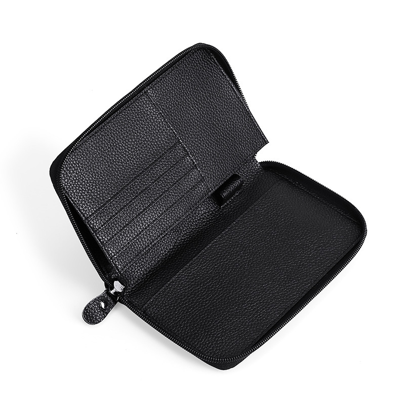 Qingyu Pasoportų Dėklas su RFID Apsauga, Tikra Oda (Viršutinis Karvės Odos Sluoksnis), Dryžių Raštas, Mikropluošto Įdėklas