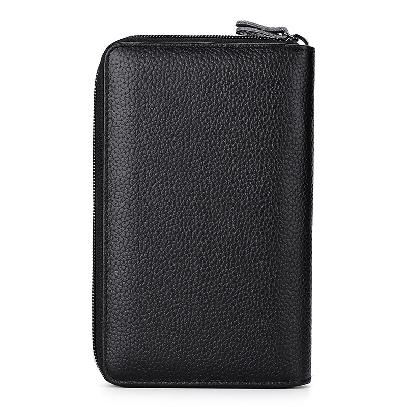 Qingyu Pasoportų Dėklas su RFID Apsauga, Tikra Oda (Viršutinis Karvės Odos Sluoksnis), Dryžių Raštas, Mikropluošto Įdėklas