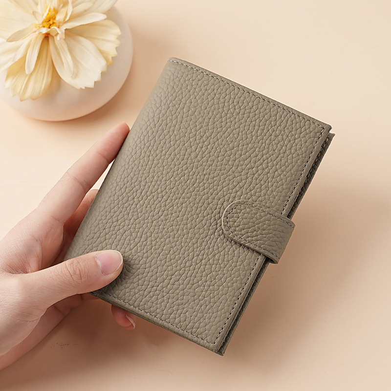 RFID paso dėklas, ultra plona tikra oda, pirmojo sluoksnio galvijų oda, daugiafunkcinė piniginė pasams ir bilietams