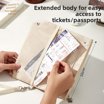 Многофункционална чанта за паспорт и документи - организатор за карти за самоличност и билети, модел A012, плат, офсетен печат