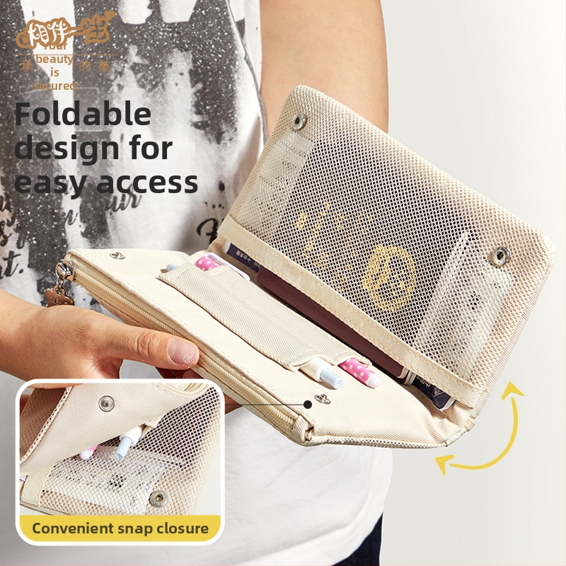 Viacúčelová taška na pas a dokumenty - organizér na občiansky preukaz a lístky, model A012, textil, ofsetový tlač