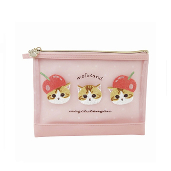 Τσάντα αποθήκευσης από νάιλον και δίχτυ, πολυλειτουργική, στυλ καρτούν γλυκό και διασκεδαστικό, για γραφική ύλη, μικροαντικείμενα και κάρτες