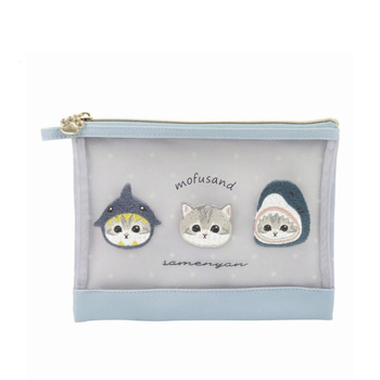 Τσάντα αποθήκευσης από νάιλον και δίχτυ, πολυλειτουργική, στυλ καρτούν γλυκό και διασκεδαστικό, για γραφική ύλη, μικροαντικείμενα και κάρτες