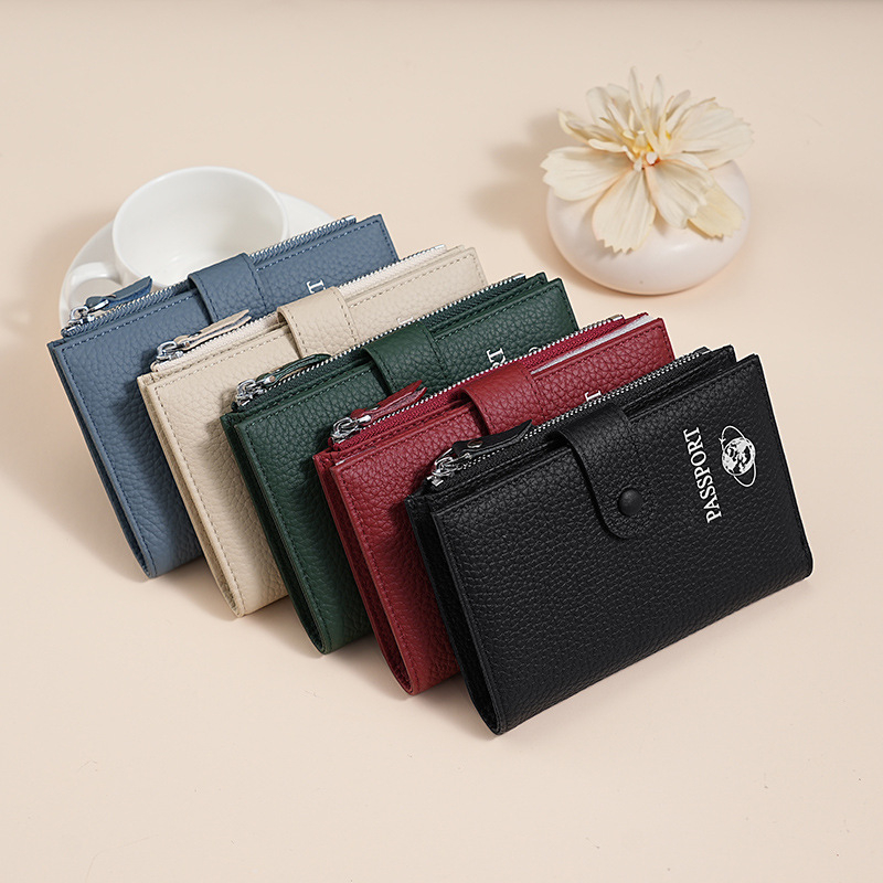 Pasių dėklas iš natūralios odos – pirmojo sluoksnio karvės odos, šilkinė įdėklas, Qingyu prekės ženklas, neutralaus dizaino