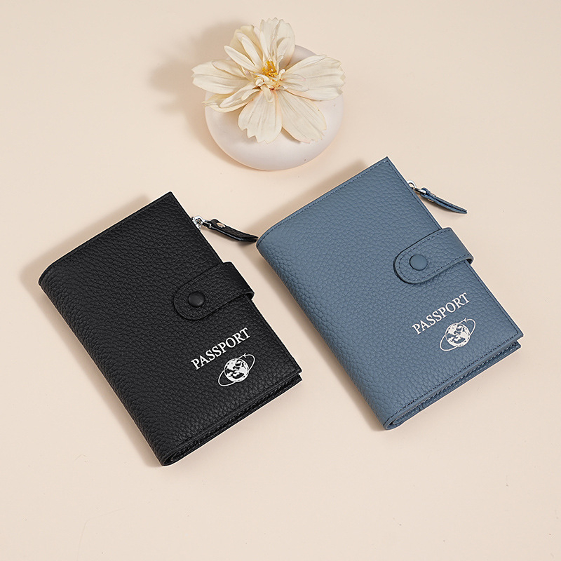 Pasių dėklas iš natūralios odos – pirmojo sluoksnio karvės odos, šilkinė įdėklas, Qingyu prekės ženklas, neutralaus dizaino