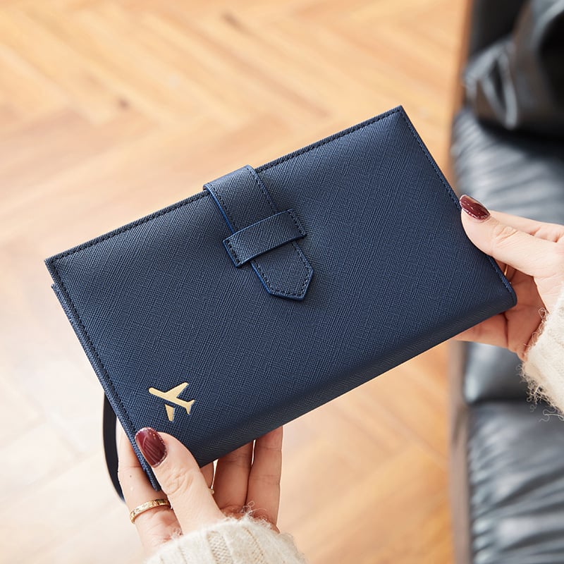 Ilgas paso dėklas su RFID apsauga, anti-magnetinis, įbrėžimams atsparus, PU medžiaga, universalus