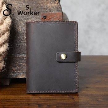 Unisex kelionėms skirtas paso dėklas iš tikros karvės odos su magnetiniu užsegimu — paso kišenė, kortelių ir ID kišenės, nuotraukų kišenė, galimybė suasmeninti logotipą