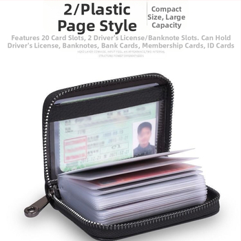 Janus PU vizitinių kortelių dėklas, Unisex, Stilius: Business Elite, Funkcija: Apsauga nuo vagystės