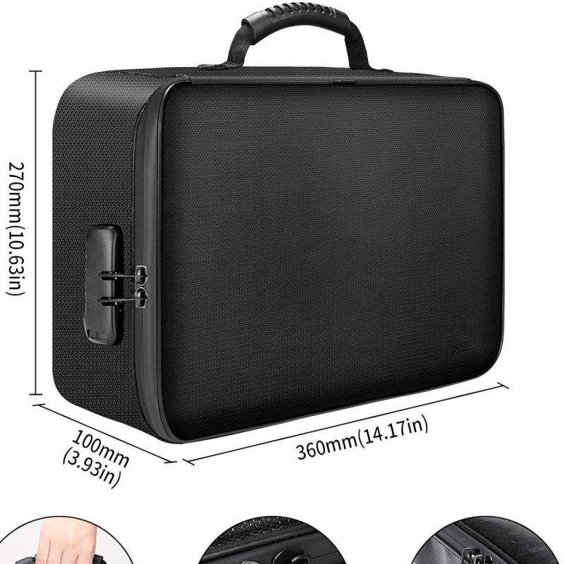 Dokumentų ir pažymėjimų laikiklis — PU išorė, vidinė drobė, vienos spalvos dizainas, tinkamas namų saugojimui