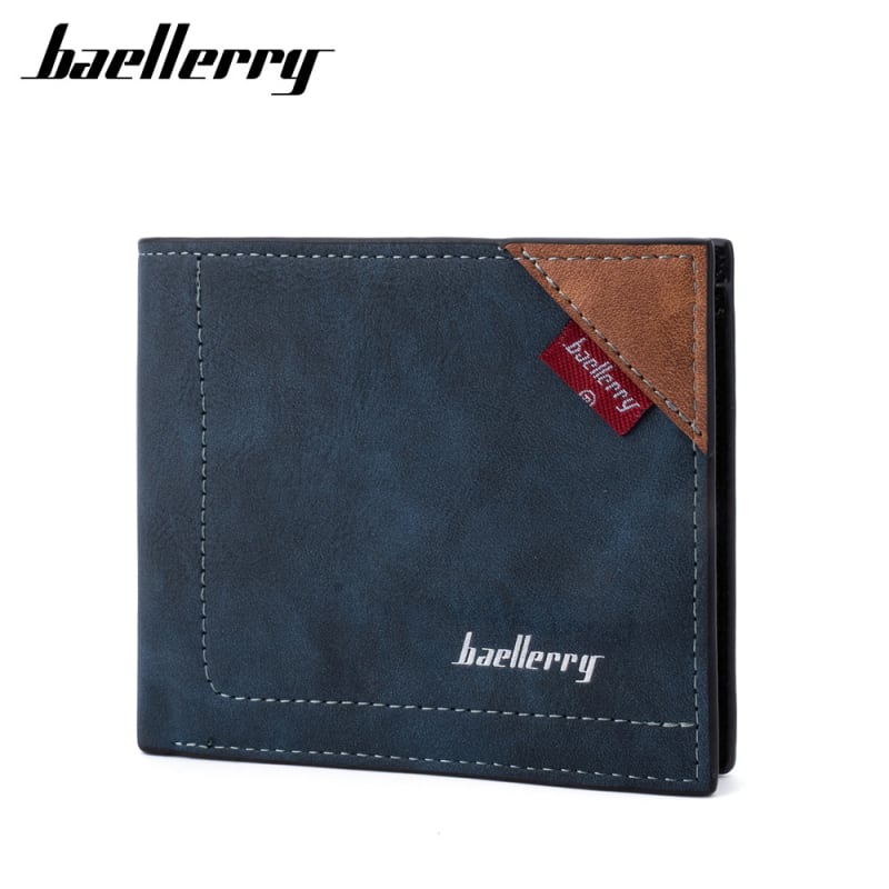 Baellerry RFID vīriešu īss maks - ultra viegls, bi-fold, daudz kartes nodalījumu, pret zādzību