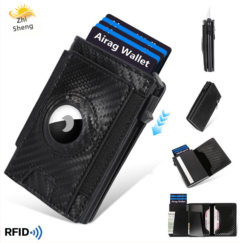 K-Rong PU ādas kartes turētājs ar vairākiem nodalījumiem, magnētiskajām un metāliskajām kartes vietām, pretimagnētiska aizsardzība, pilsētas stils