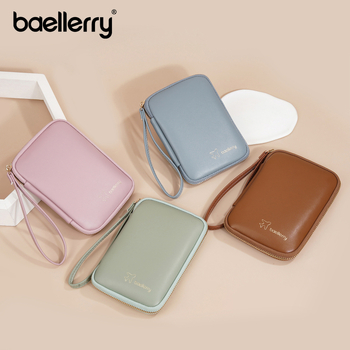 Baellerry passbook turētājs, anti-theft dizains, PU materiāls, poliesterā iekšdaļa, universāls