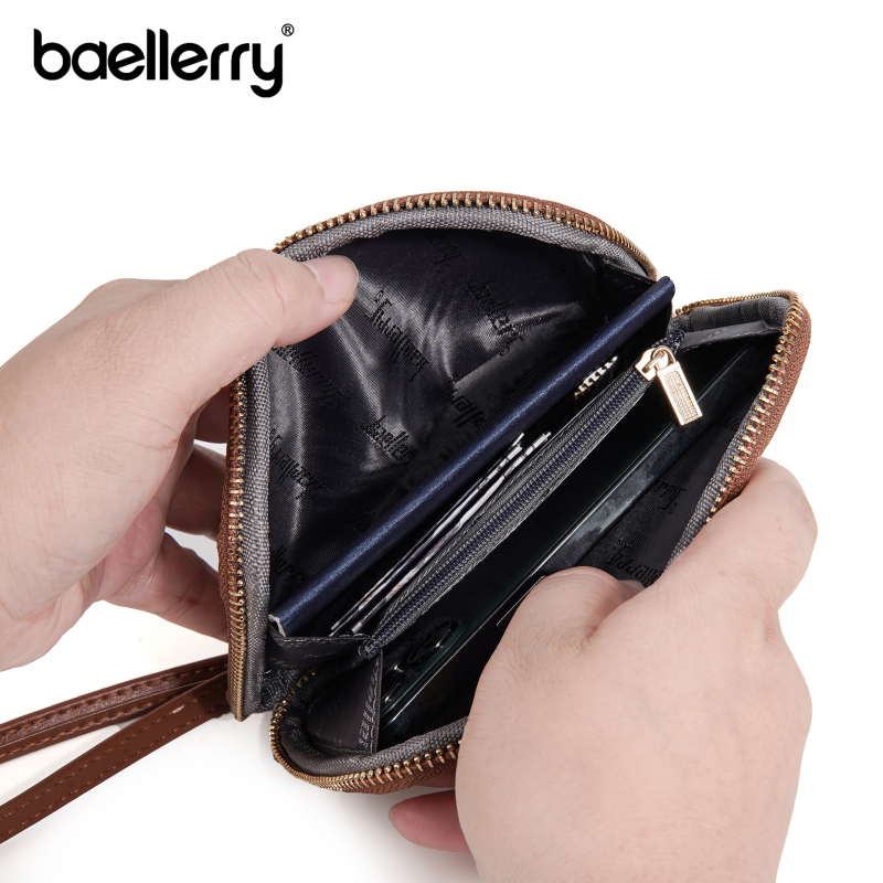 Baellerry passbook laikiklis, anti-theft dizainas, PU medžiaga, poliesterio įdaila, universalus