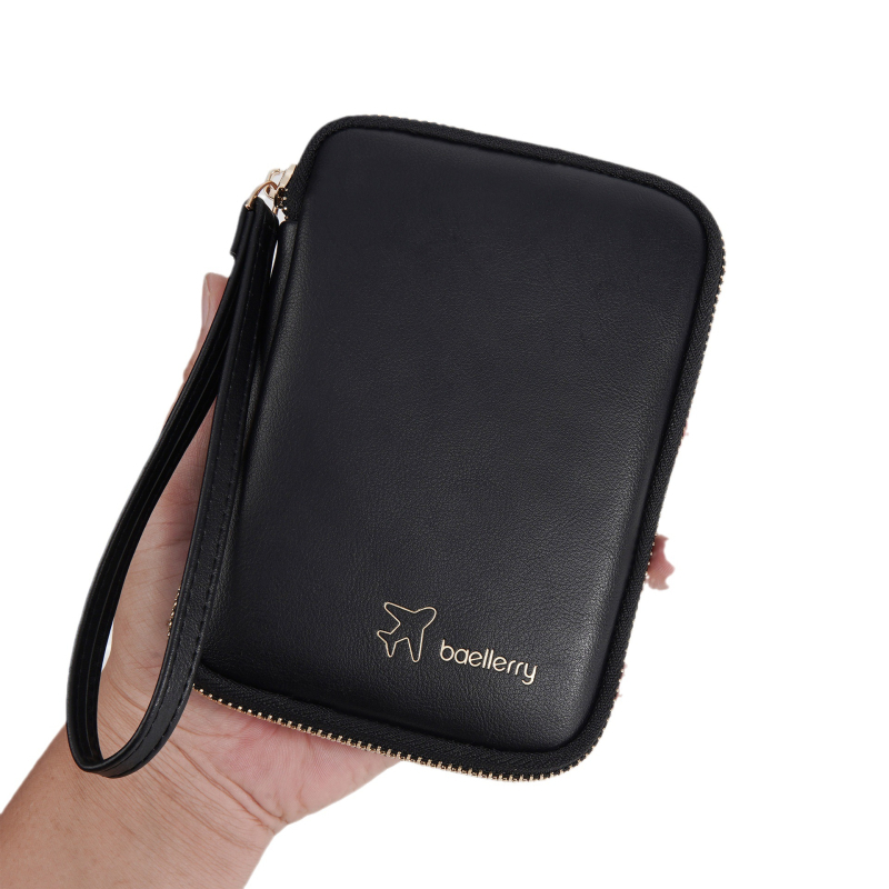 Baellerry passbook laikiklis, anti-theft dizainas, PU medžiaga, poliesterio įdaila, universalus