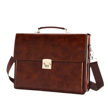 Мъжка бизнес чанта с комбинационна ключалка, PU материал, водоустойчива, чанта за лаптоп за бизнес пътувания